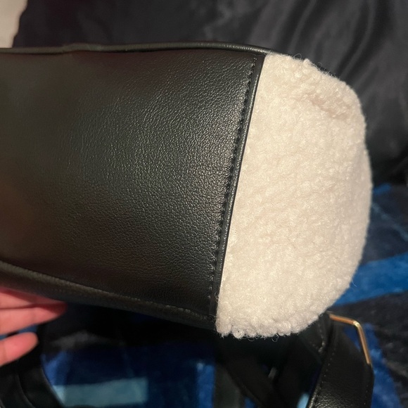 Juicy Couture Black backpack and wallet with Cream Sherpa detailing main image 9